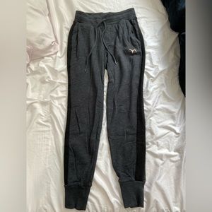 Pink by Victoria’s Secret Dark Gray Tie Waist Joggers